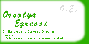 orsolya egressi business card